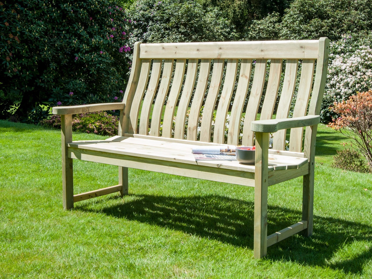 Pine Wood Farmers High Back Bench ft (FSC Mix Credit) – Rathwood
