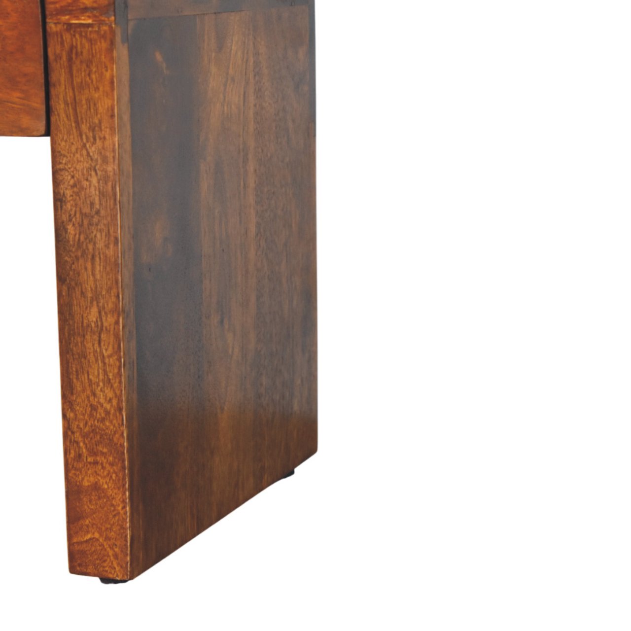 Mini Darcy Nightstand Curved Edges 1 Drawer Solid Wood Dark Brown