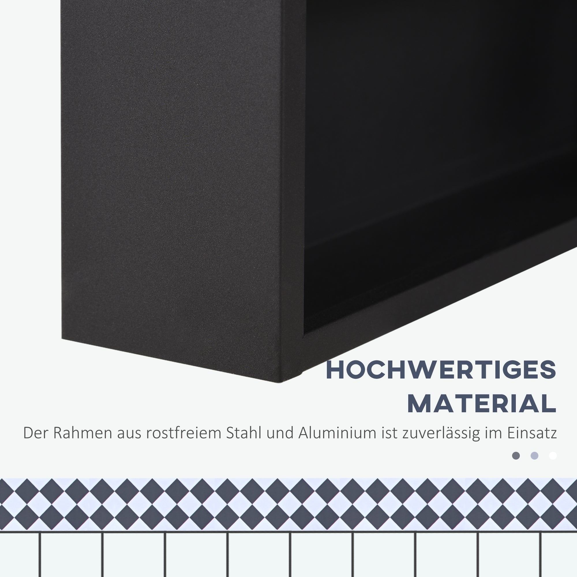 Wall-Mounted Mirror Cabinet, 3 Shelves 40x15x60 cm, Black