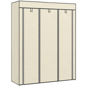 Fabric Wardrobe, Folding, 8 Tiers, Cream White