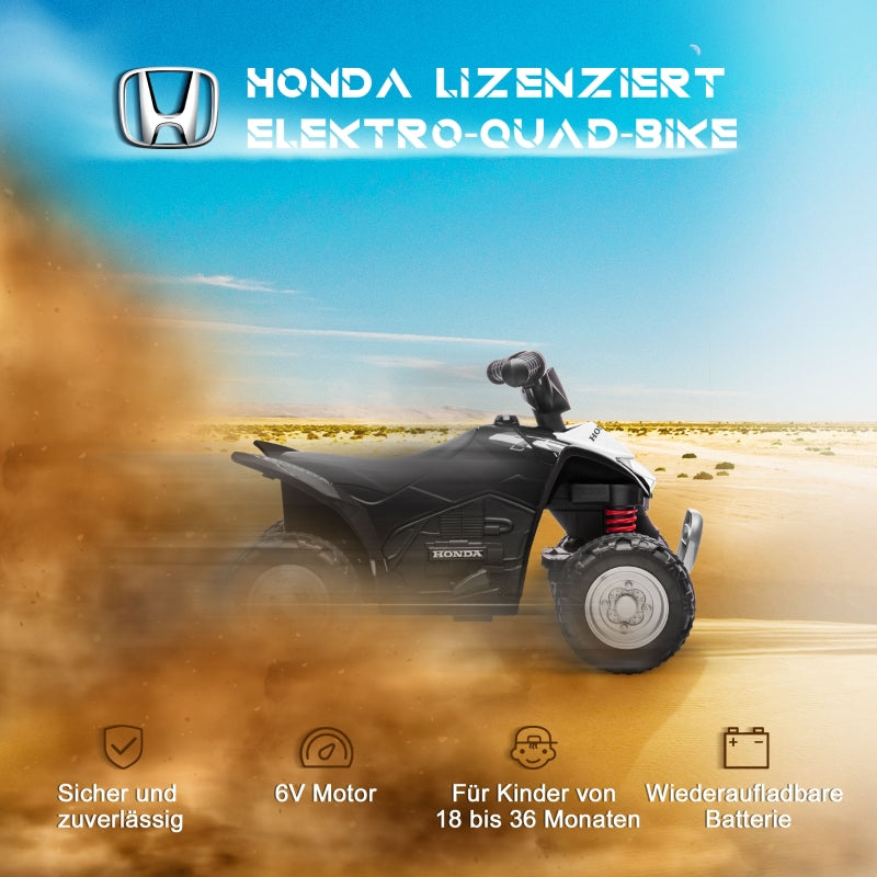 Electric Quad Bike for Kids with LED Headlights and 2.8 km/h Speed, Black