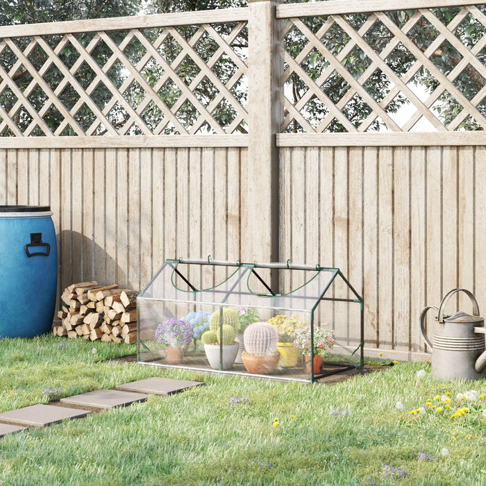 Foil Greenhouse Window 120x60x60cm Cold Frame PVC Transparent