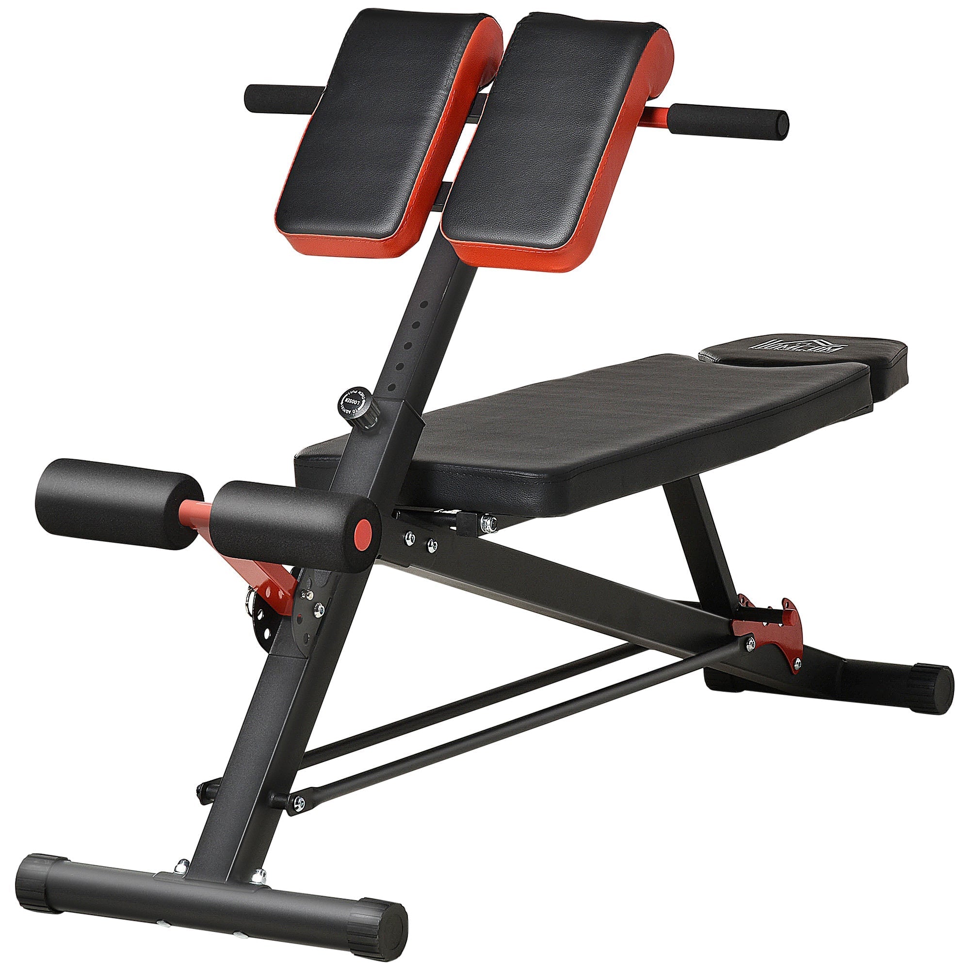 Verstellbare Hantelbank für mehrfache Gewichte, Fitness-Schrägbank Bauchtrainer, Schwarz