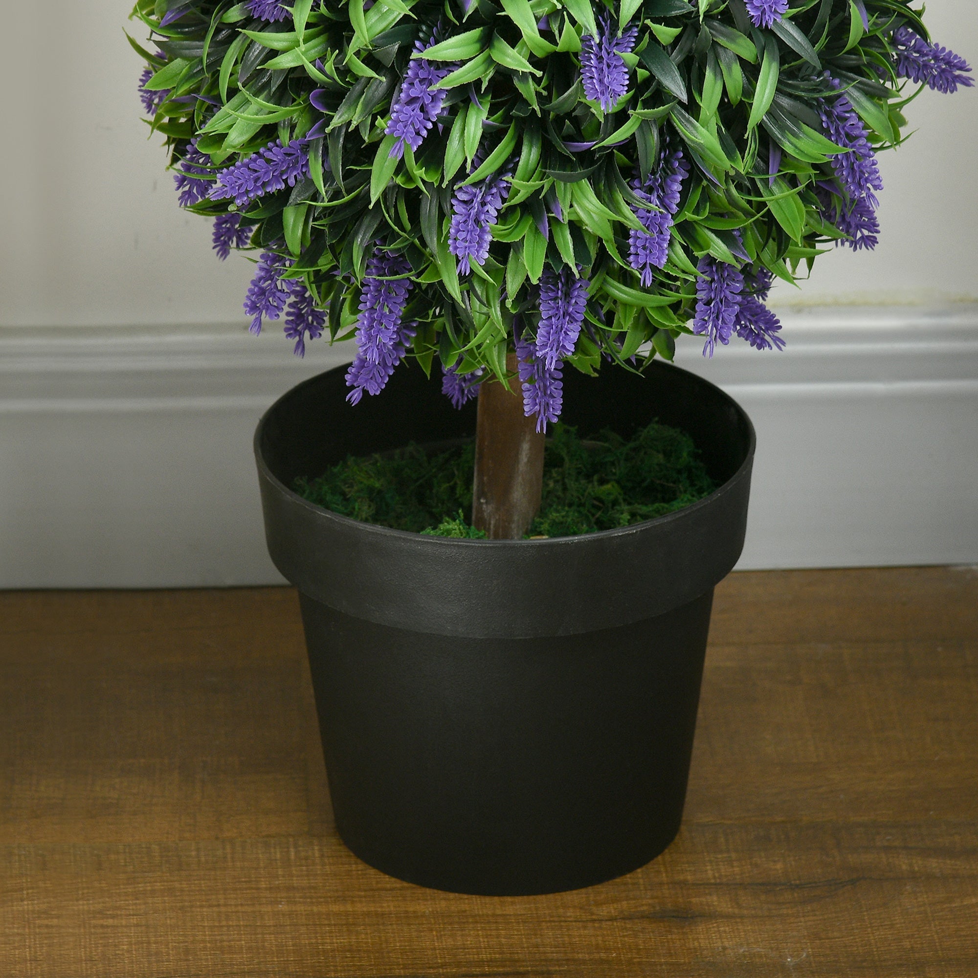 Artificial Lavender Trees, 2-Set, 110 cm, UV-Resistant, Plastic