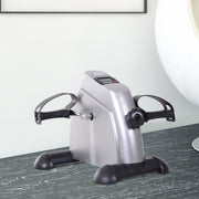 Exercise Bike Pedal Trainer, Mini Bike with LCD Display, Silver