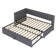 Upholstered Bed 140x200cm Hydraulic Storage USB-C LED Headboard Beige