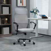 Ergonomic Office Chair Adjustable Height Tilt Mesh Light Grey