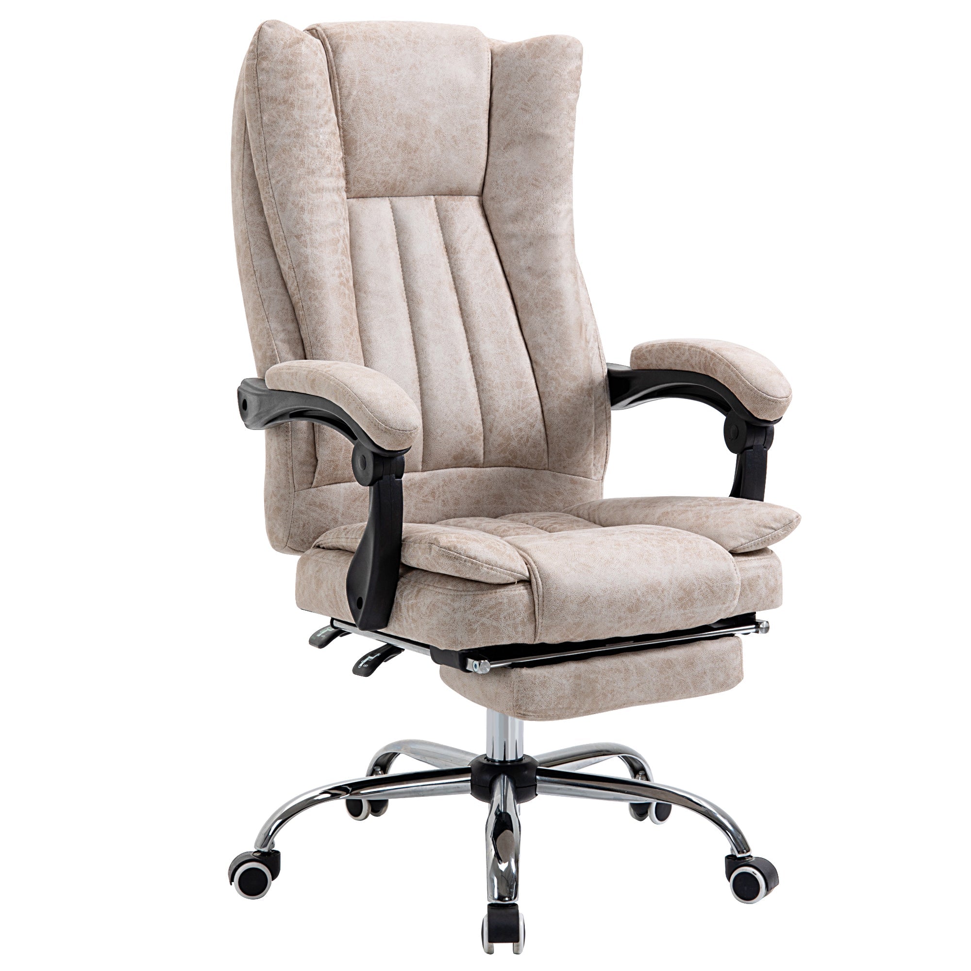 Vinsetto Office Chair Swivel Reclining Footrest Height Adjustable Microfiber