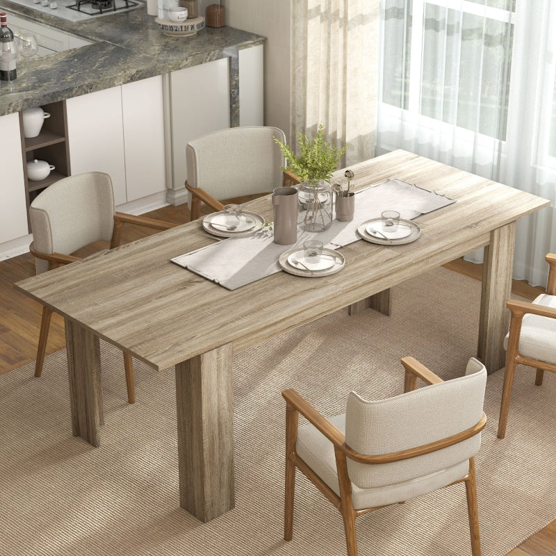 Extendable Dining Table Expandable 180-260cm 6-10 Seater Wood
