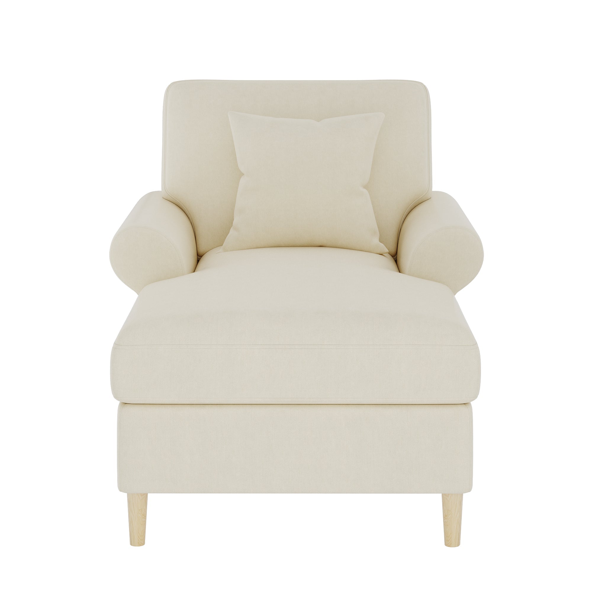 Upholstered Recliner, Folding Sleeper Chair, XXL Reading Lounge Chair, Velvet Beige