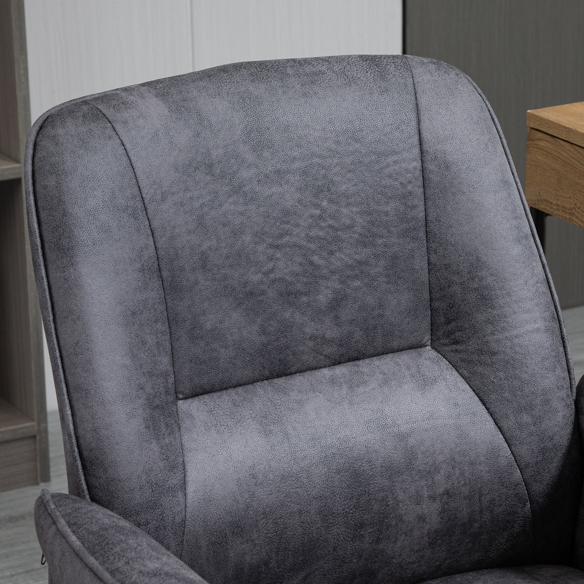 Vinsetto XXL Office Chair, Ergonomic Rocker, Height-Adjustable, Grey