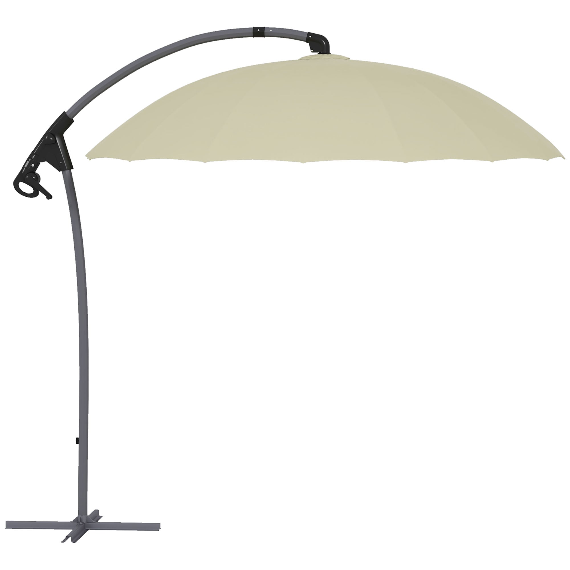2.7m Cantilever Parasol with Cross Base - Beige
