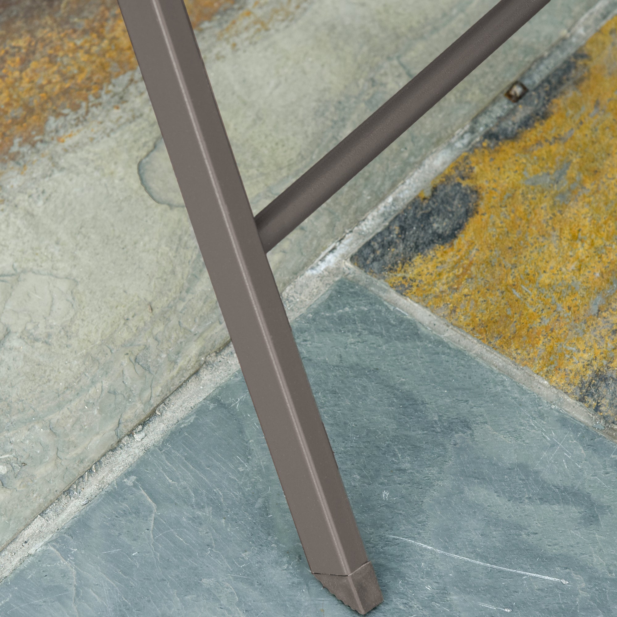 3 Piece Garden Bistro Set, Foldable Table and 2 Chairs, Grey