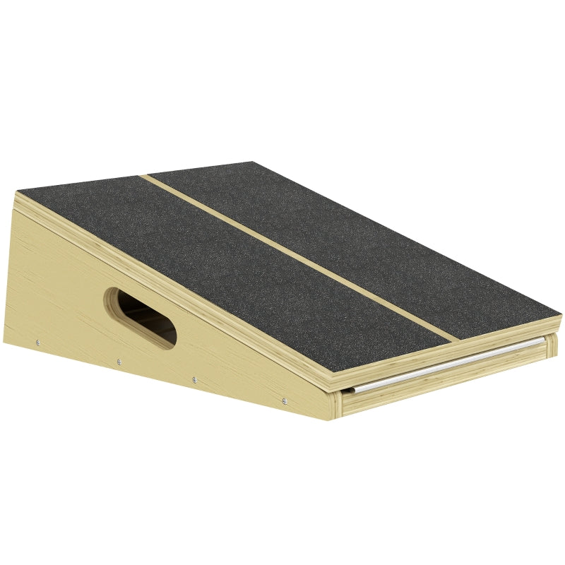Inclined Board for Relief Exercises, 4 Adjustable Angles and Non-Slip, Wood