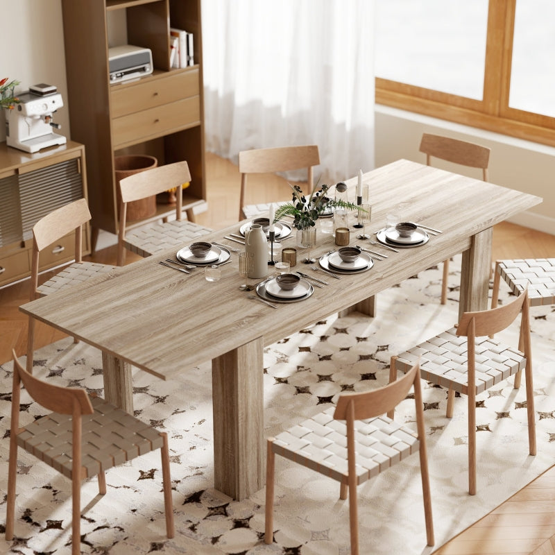 Extendable Dining Table Expandable 180-260cm 6-10 Seater Wood