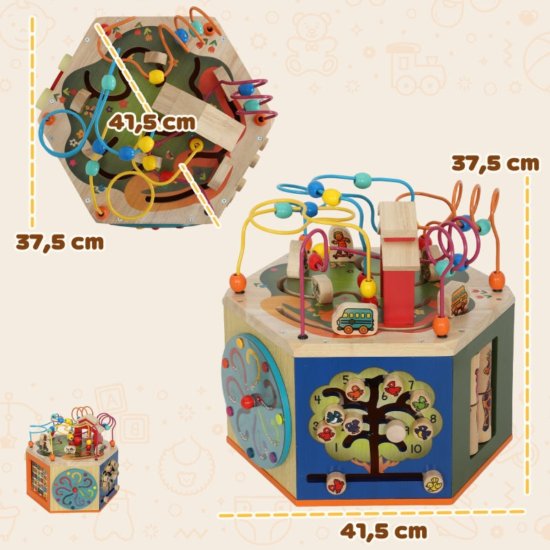 Motor Skills Cube 8-in-1 Activity Bead Maze - Multicoloured
