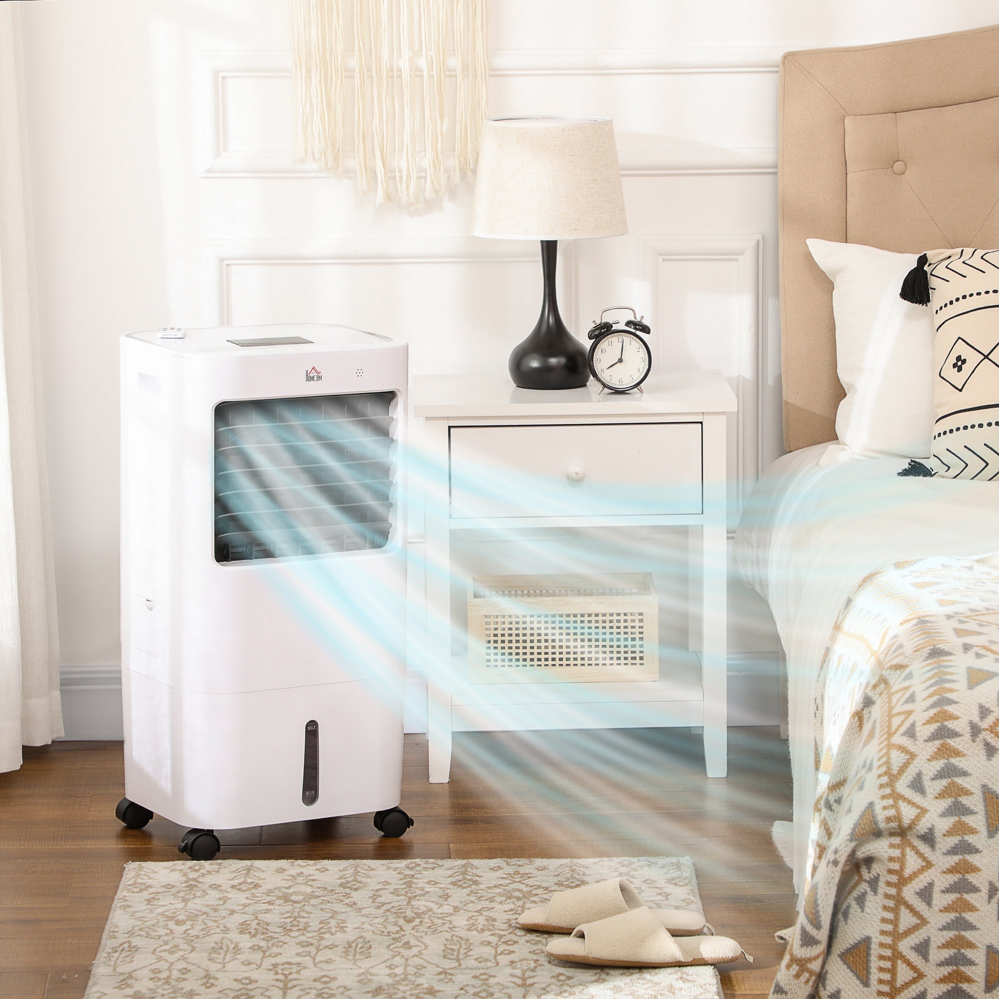 3-in-1 Portable Air Conditioner, 15L Water Cooling 65W, for 20m² Rooms, White