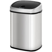 Mülleimer, 48L Infrarotsensor Hygienisch, Edelstahl Silber