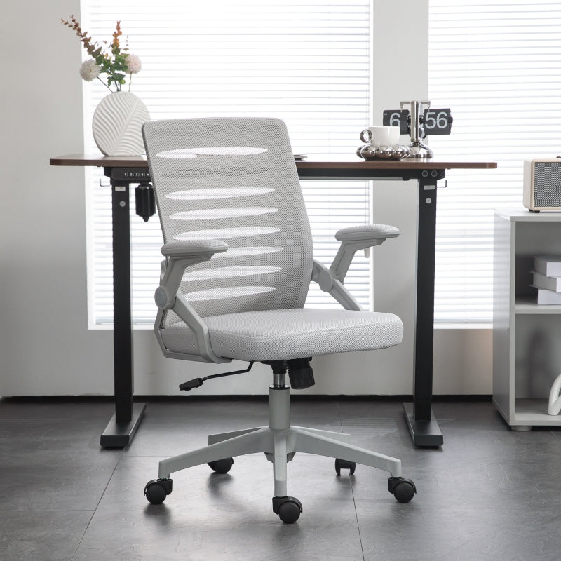 Work Chair Adjustable Height with Mesh Back - Grey