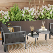 Coffee Table Set of 2, Steel, Black