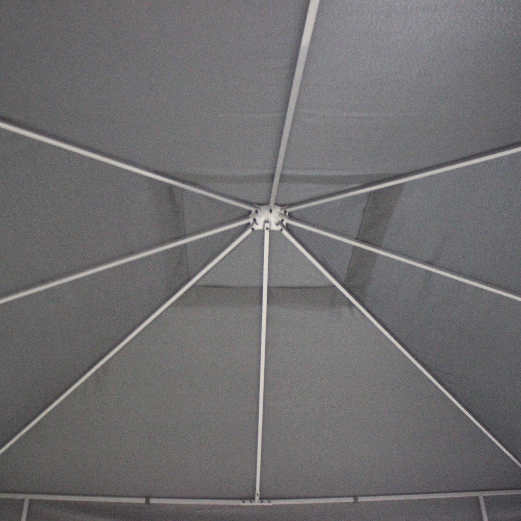 Garden Pavilion 3x3m Stable Party Tent Steel & Polyester Grey