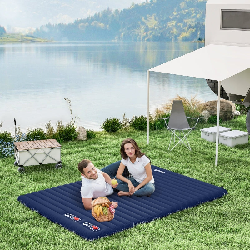 2 Person Inflatable Camping Mattress - Navy Blue