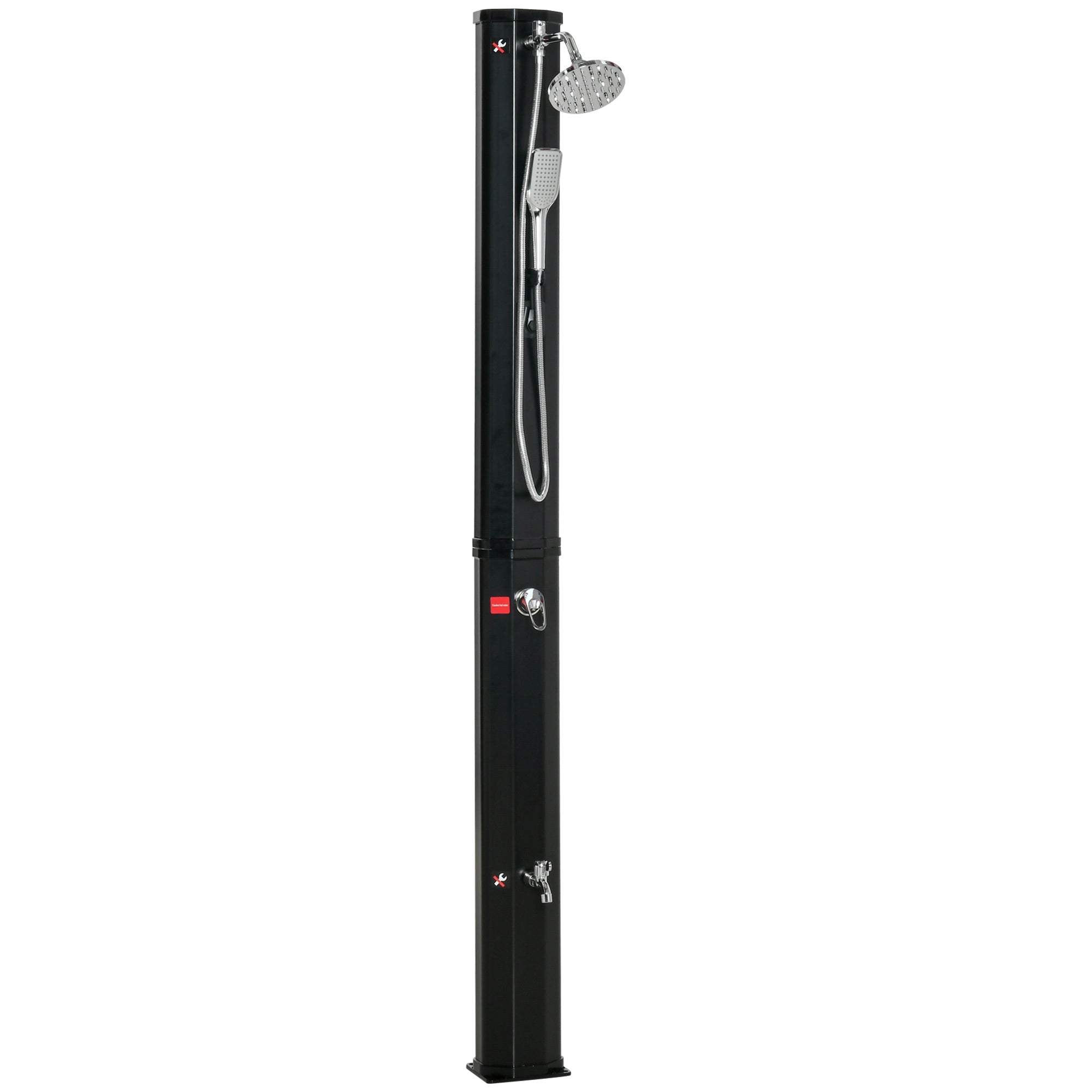 Solar Shower 35L Camping Pool Tap Rain Head Black