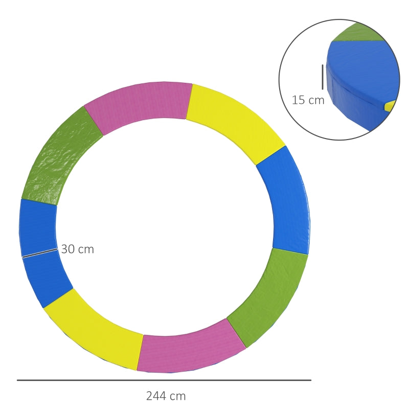 Trampolin Randabdeckung, UV-Schutz, witterungsbeständig, strapazierfähig, robust, Ø244 cm