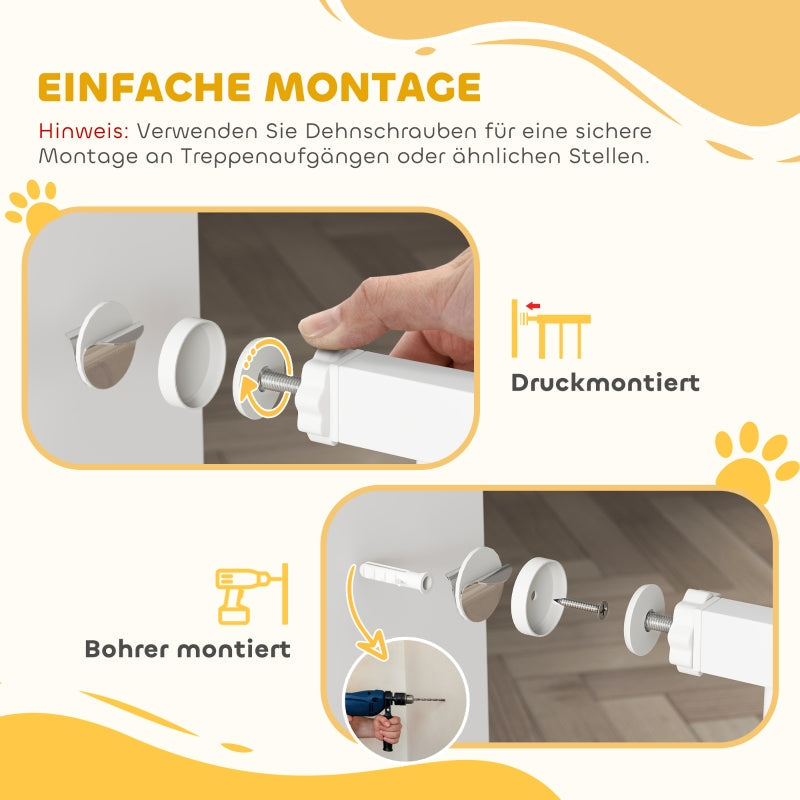 Hundeschutzgitter, 76-104 cm, Treppe, Metall