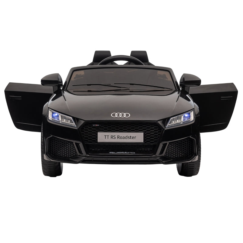 Audi Kinder-Elektroauto, 2.4G Fernbedienung, Musik, Hupe, LED, USB, Schwarz