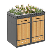 Bin Storage Unit with Green Roof and 120-240L Enclosure, Metal