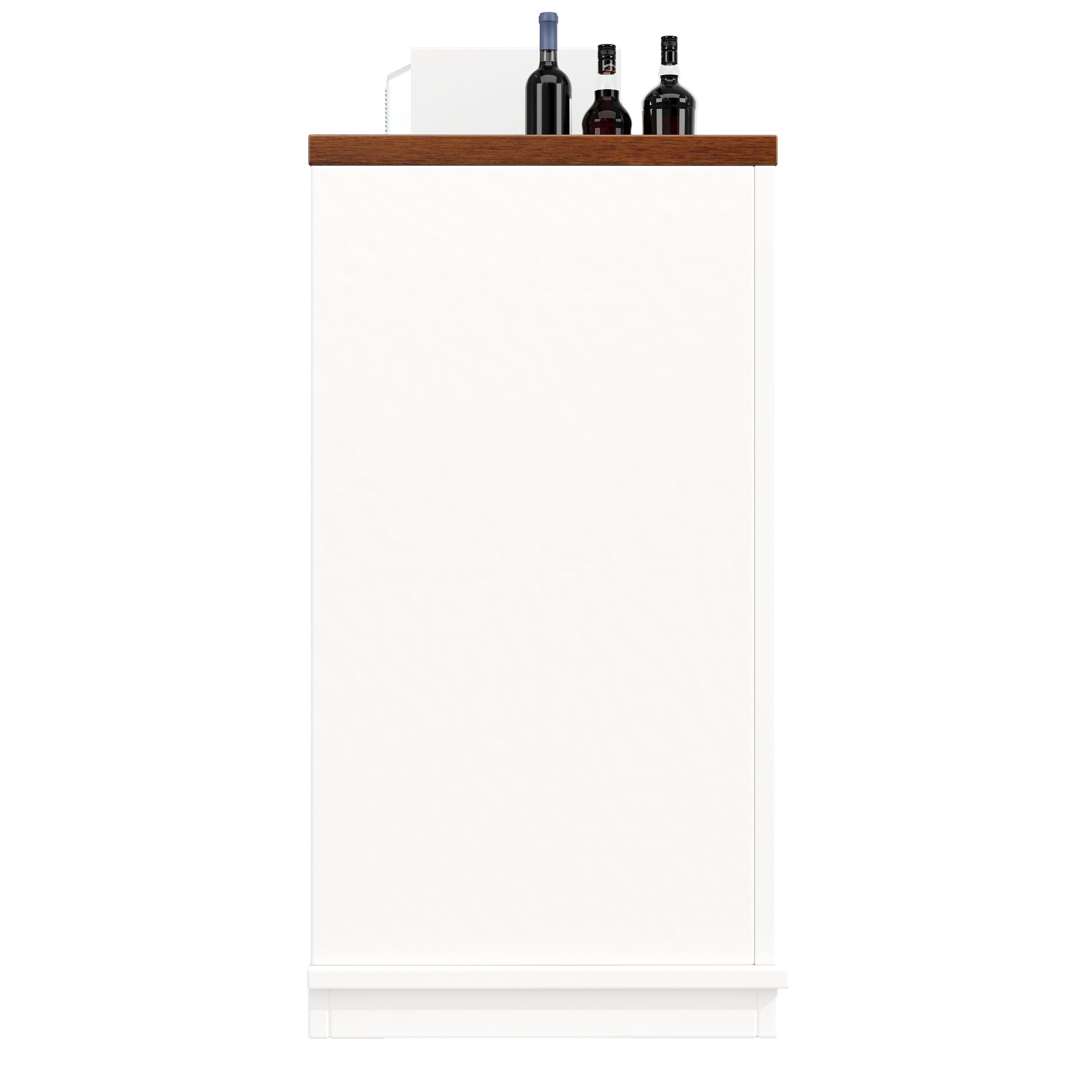 Country Sideboard 4 Doors 160x40x85cm Adjustable Shelves - White
