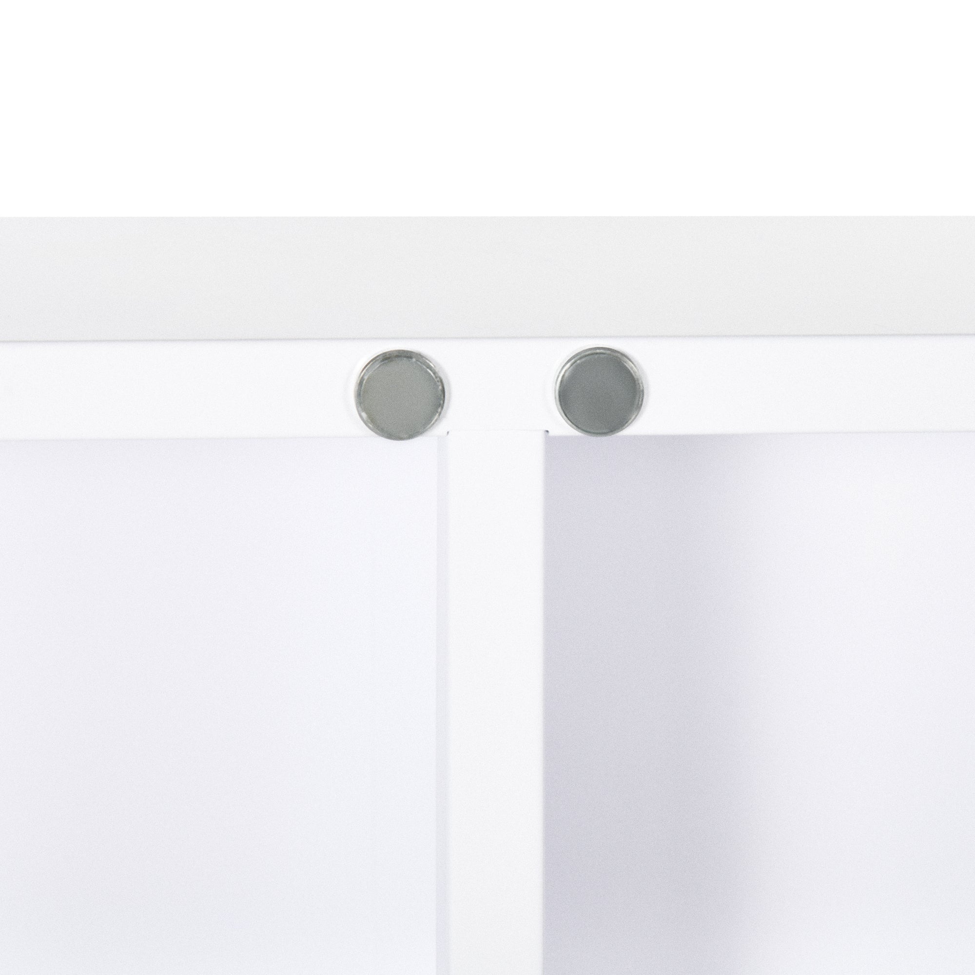 Medicine Cabinet 2-Door 6 Shelves Wall-Mounted Steel White 55x18x60cm