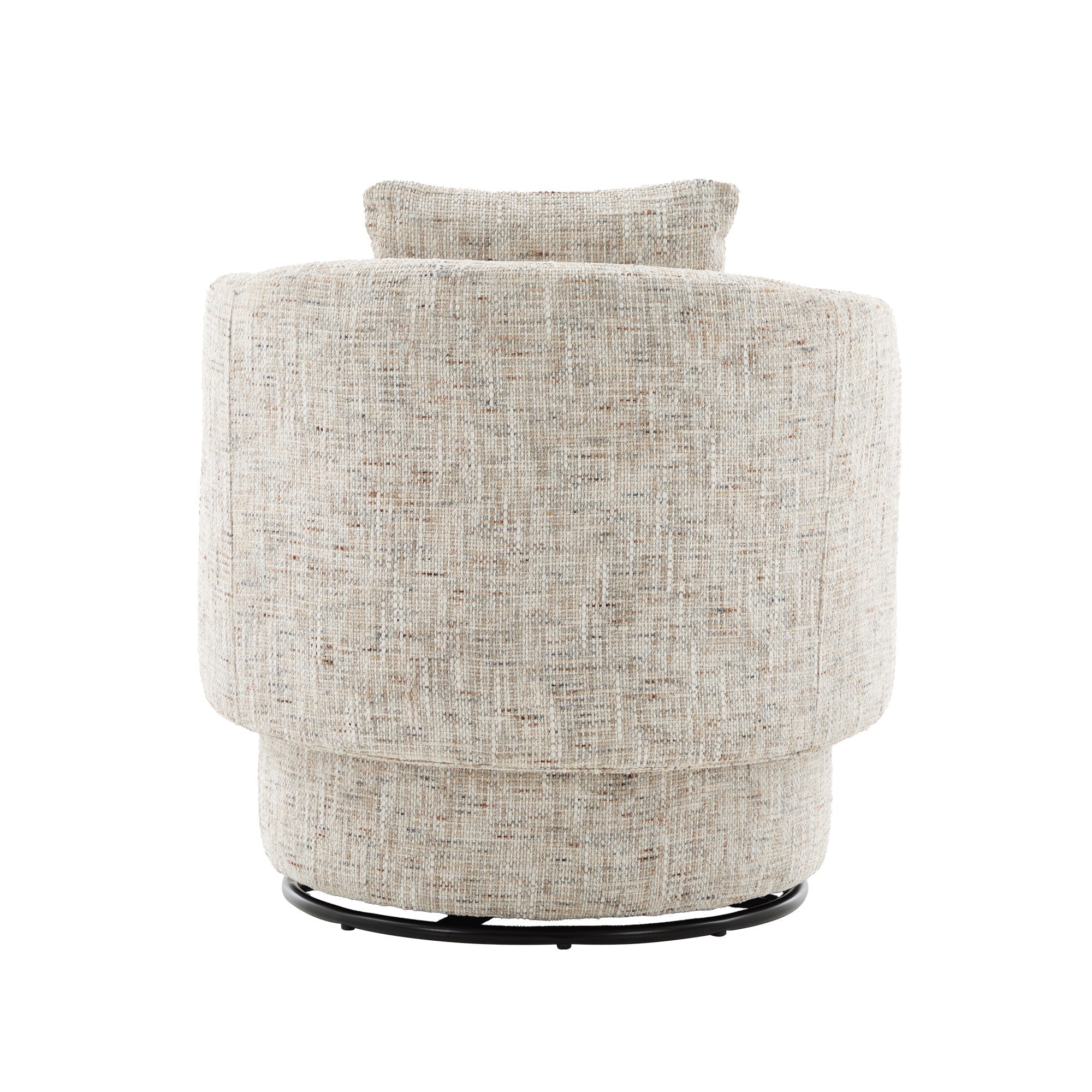 Swivel Accent Chair 360° Rotating Hidden Storage Cushion - Ivory