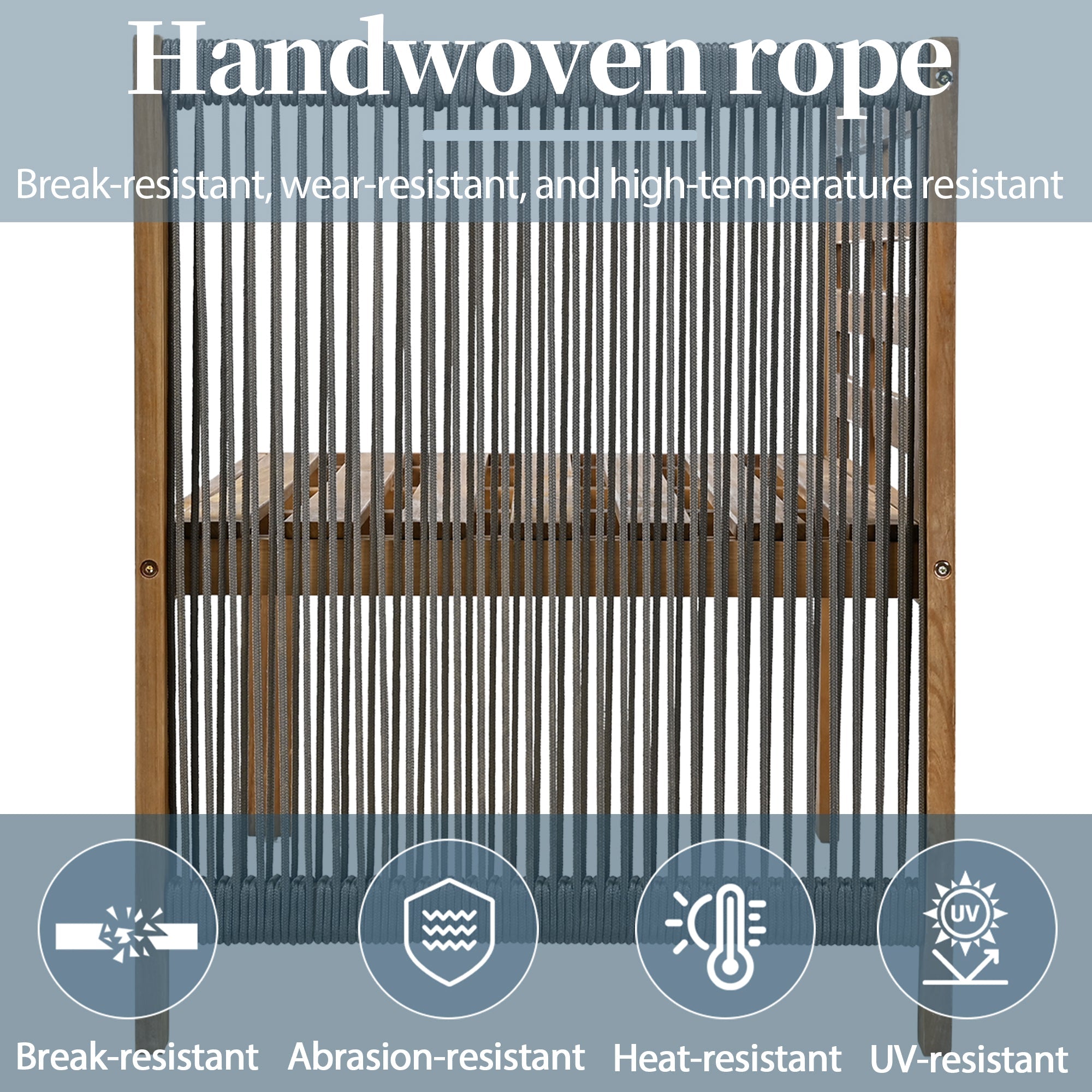 Garden Furniture Set with Corner Sofa and Acacia Wood Coffee Table, Grey