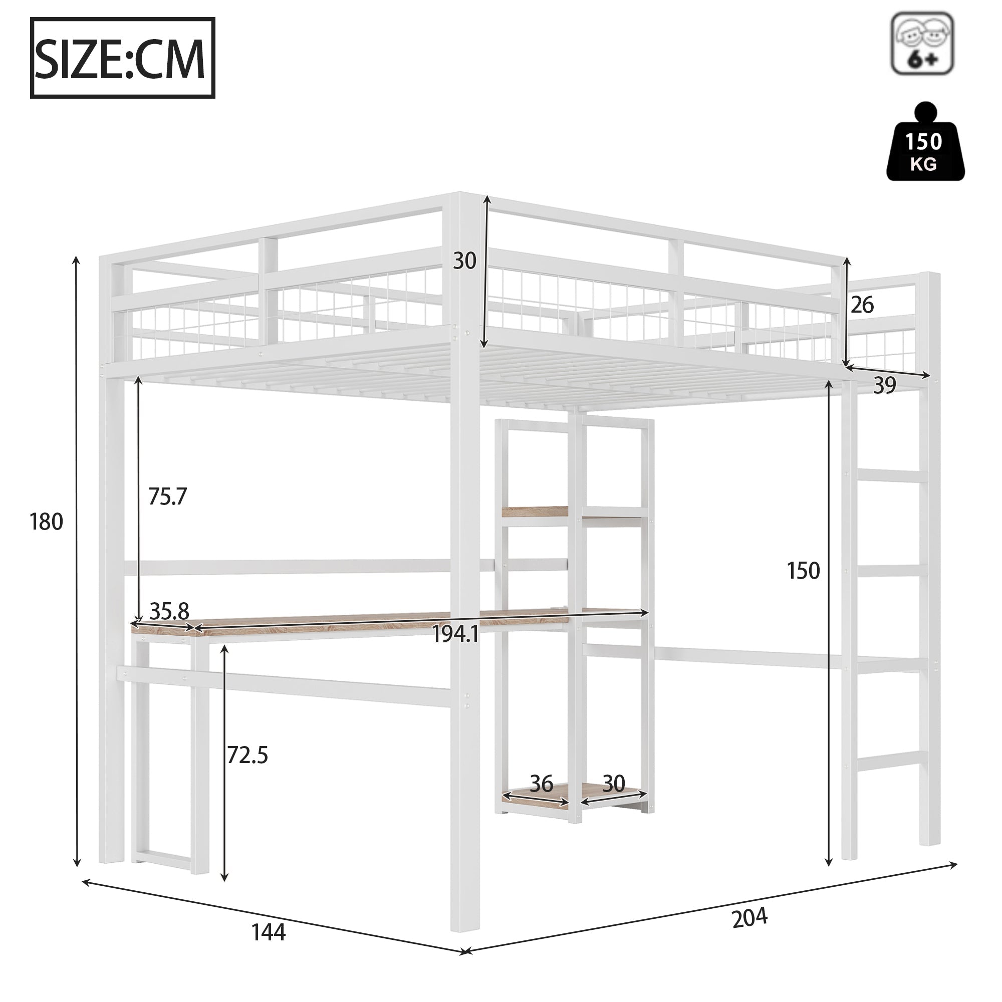 Single pink bed with storage