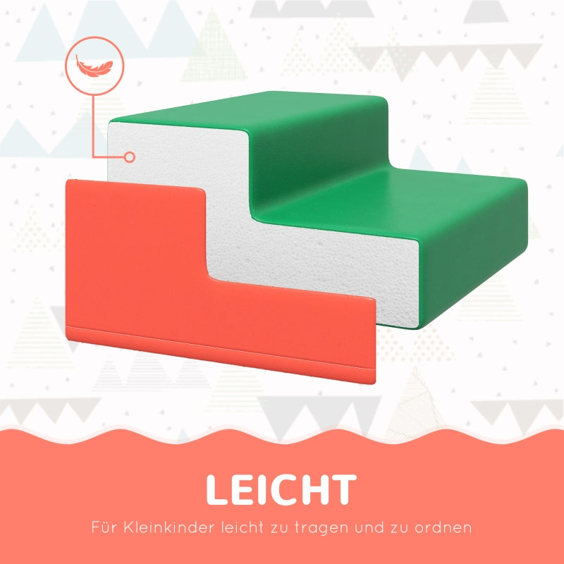 Soft Building Blocks Set for Climbing and Sliding, for Children Aged 1-3, Multicoloured