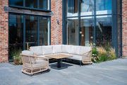 Peakdale - Mini Corner Sofa Set with Square Gas Height Adjustable Table