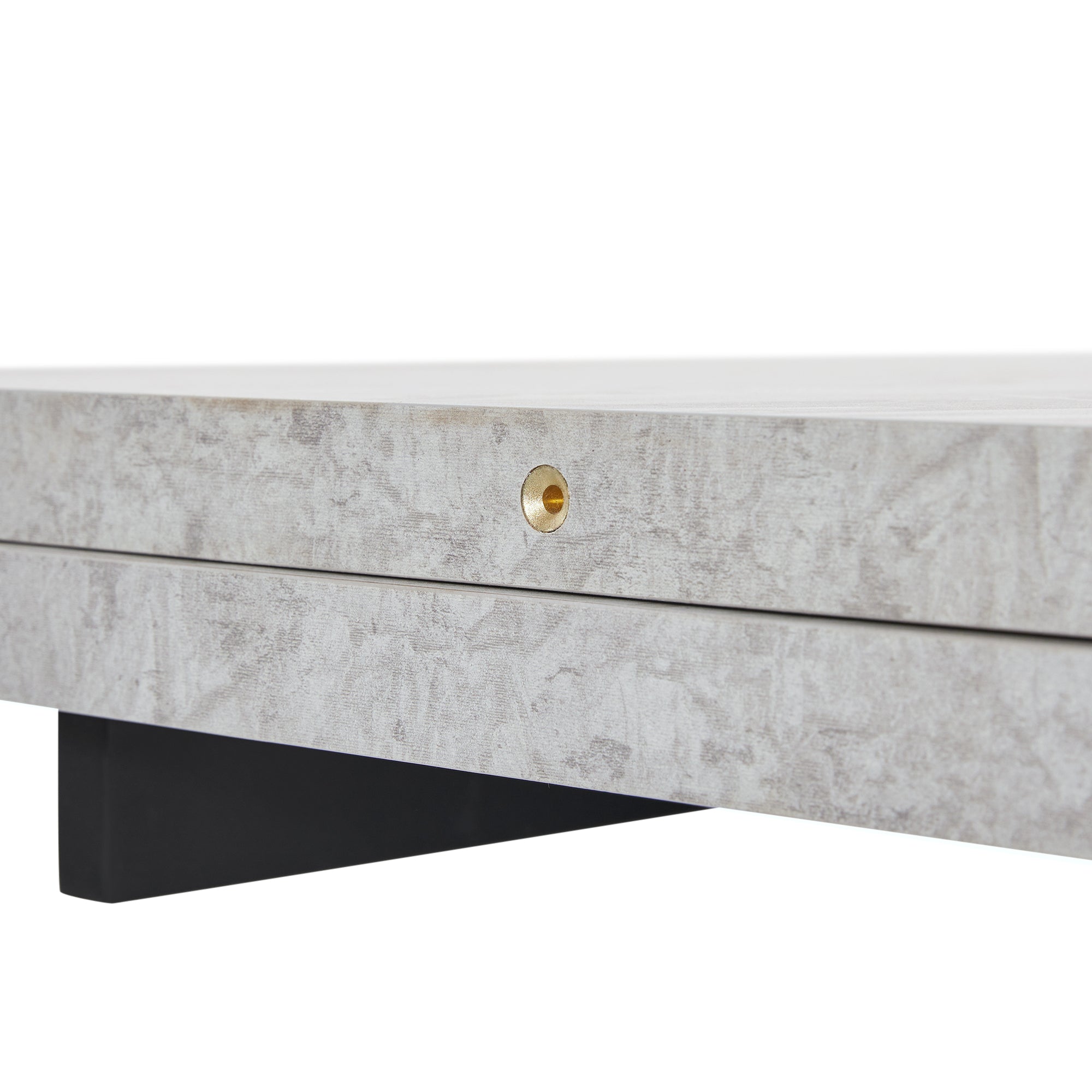 Telescopic Dining Table 99-159cm Extendable Pedestal Legs - Grey