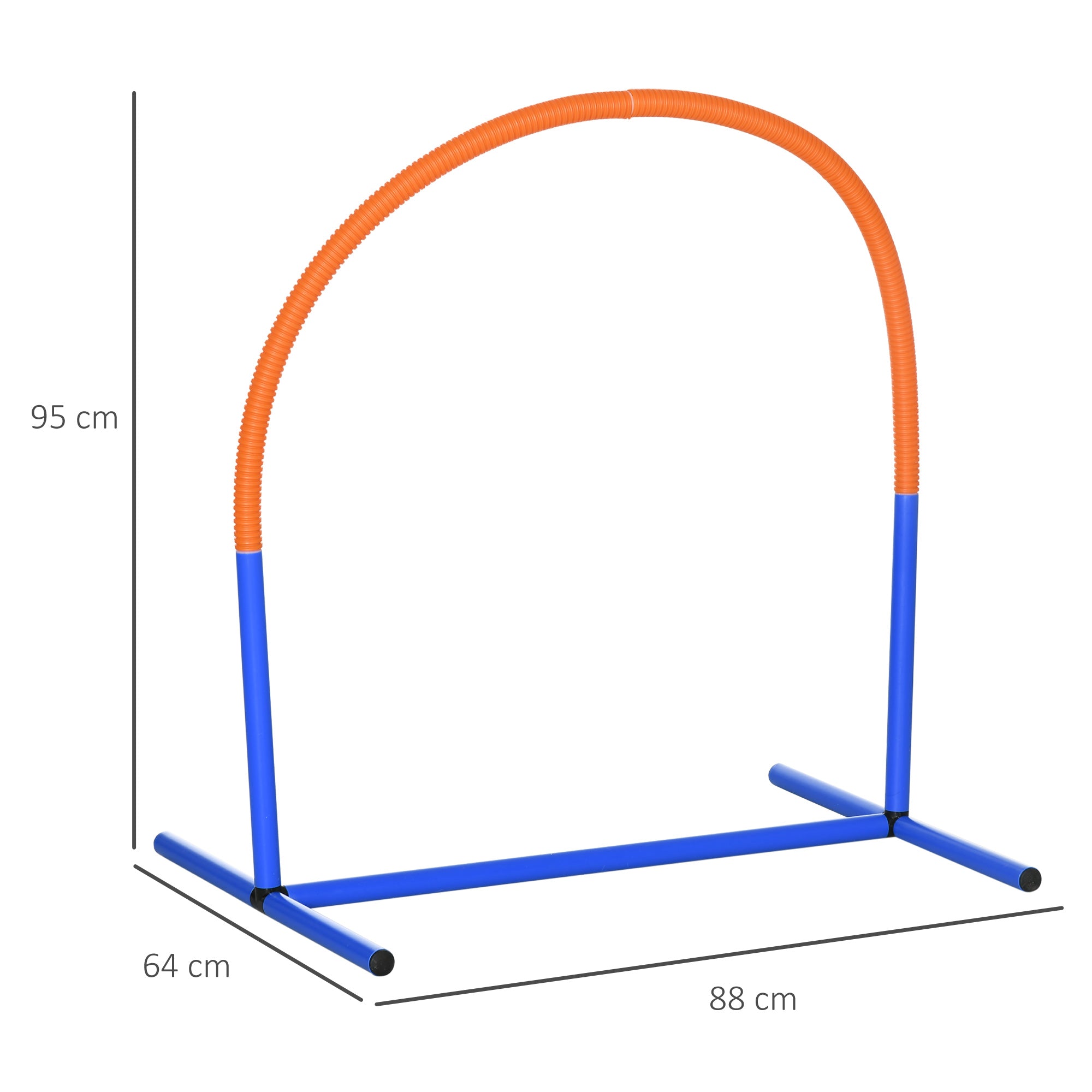Dog Agility Training Set 4-Piece with Carrying Bag, Blue Orange