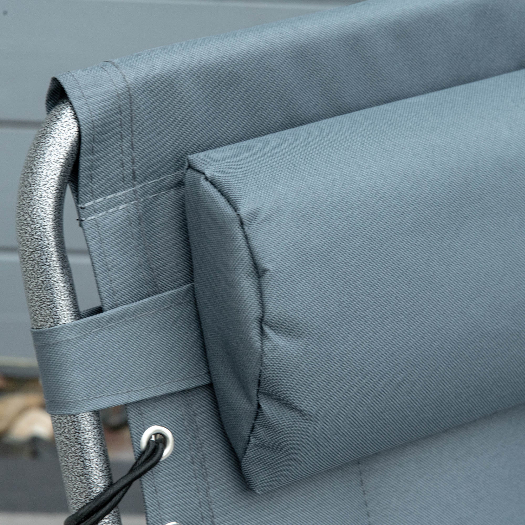 Sun Lounger, Foldable 5-Position Adjustable Backrest Weatherproof 130kg Max Load, Grey
