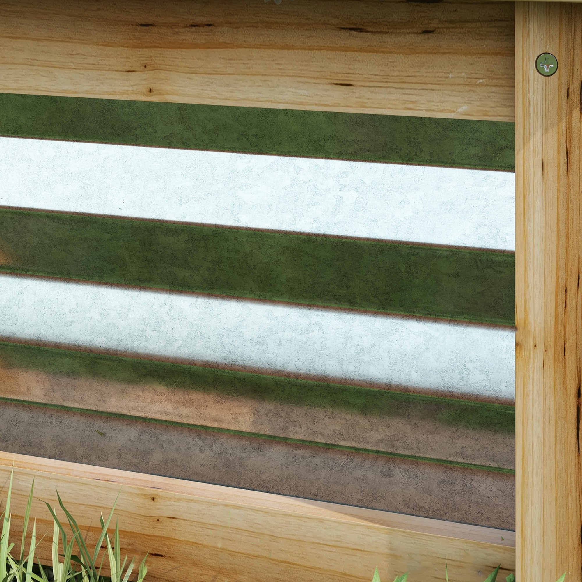Hochbeet, Blumenkasten, Metall & Holz