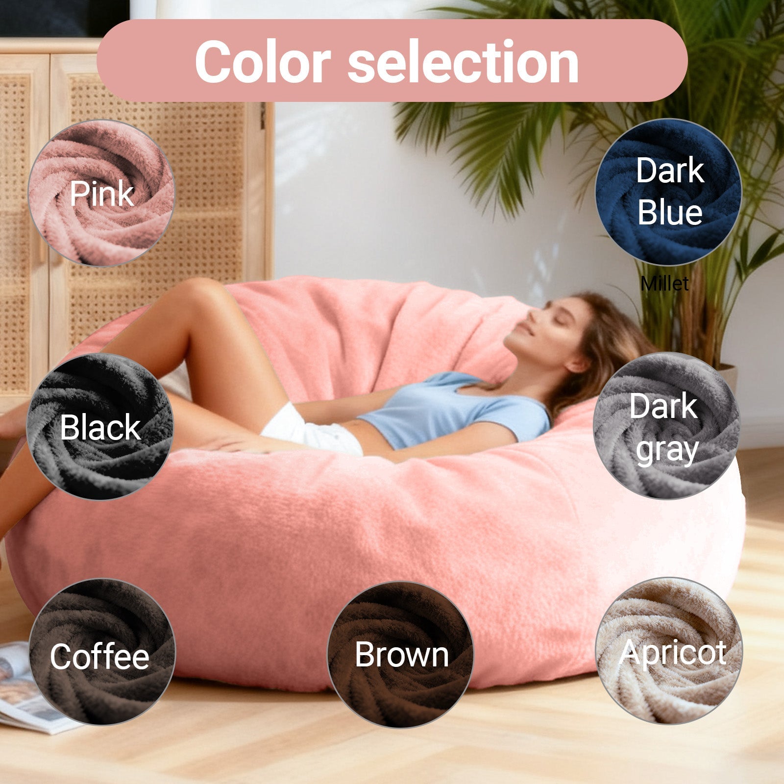 DBC-FENSE Convertible Bean Bag Chair Bed 2-in-1 Lounge Solution