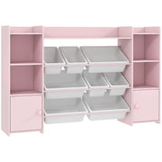Children's Storage Shelf 8 Removable Boxes - Pink