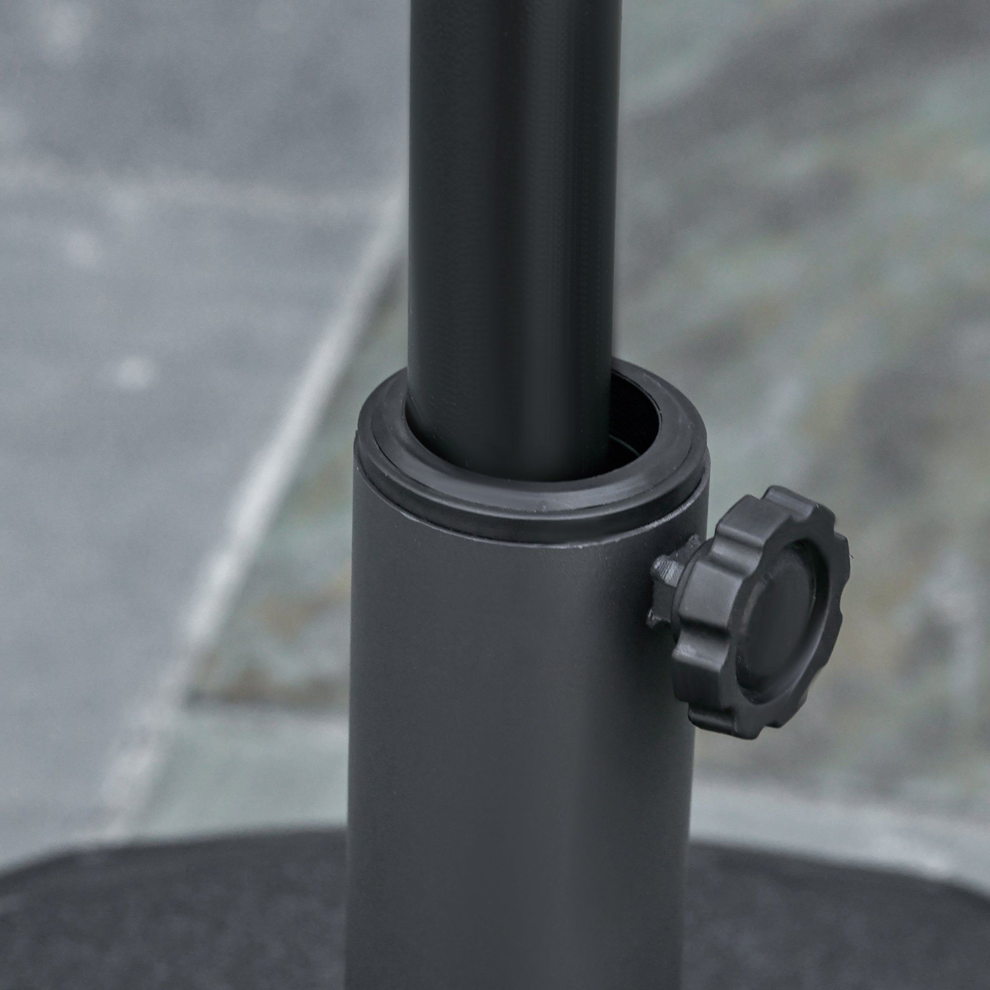 Parasol Base Ø55x38cm Water/Sand Fillable HDPE Black