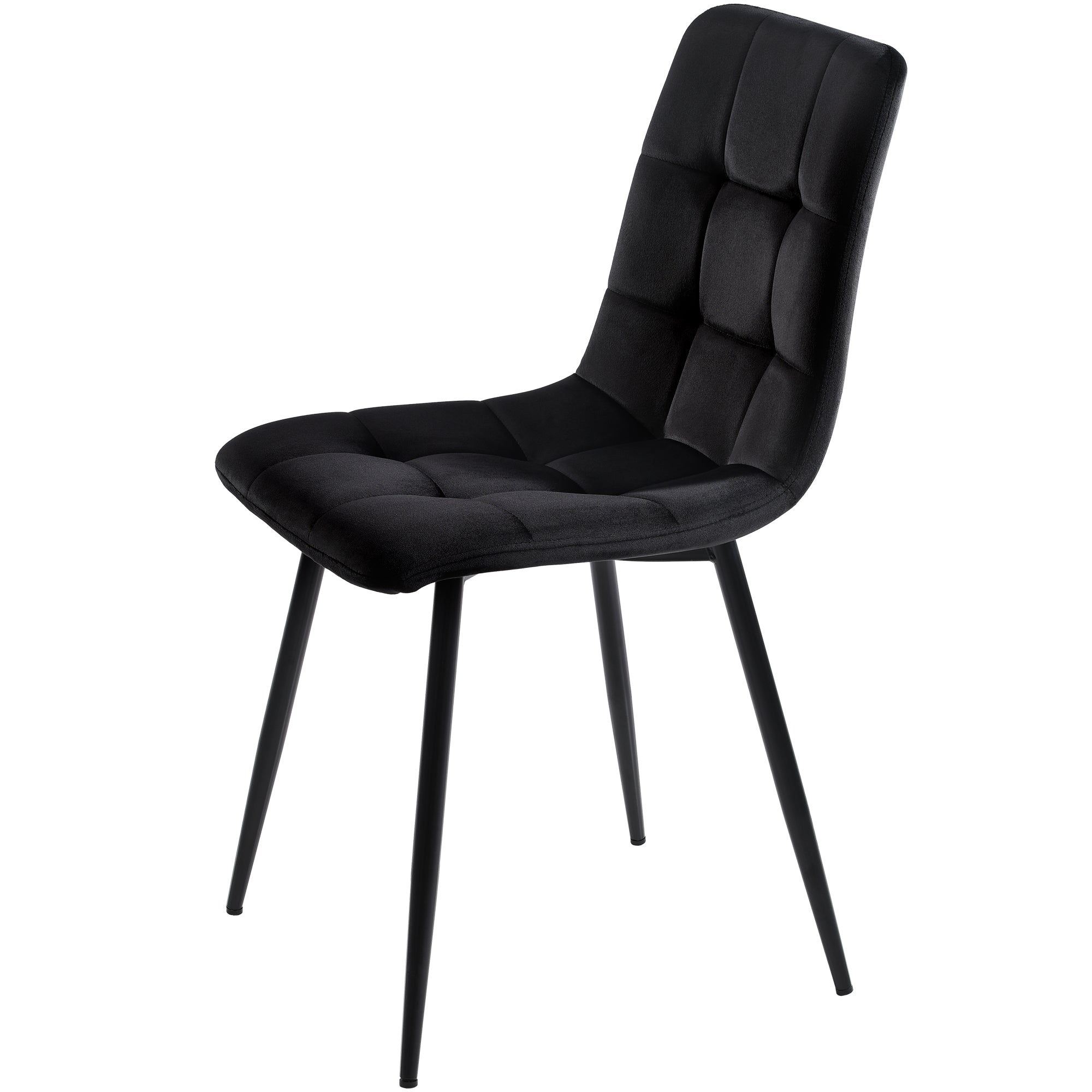 5-Piece Folding Dining Set 150x80cm Velvet Chairs White MDF/Black