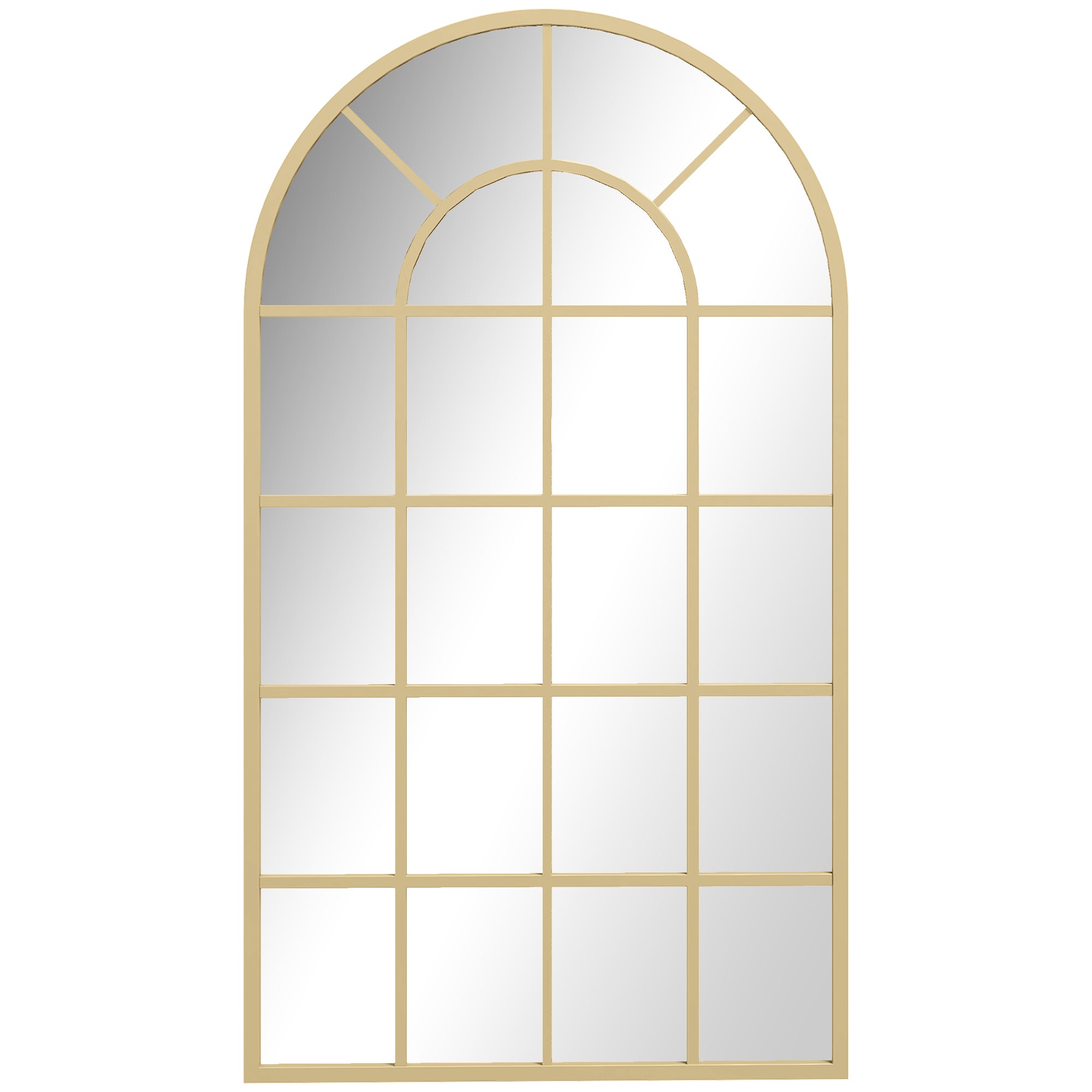 Wall Mirror 110x62cm Hanging Decorative Metal Frame, Gold