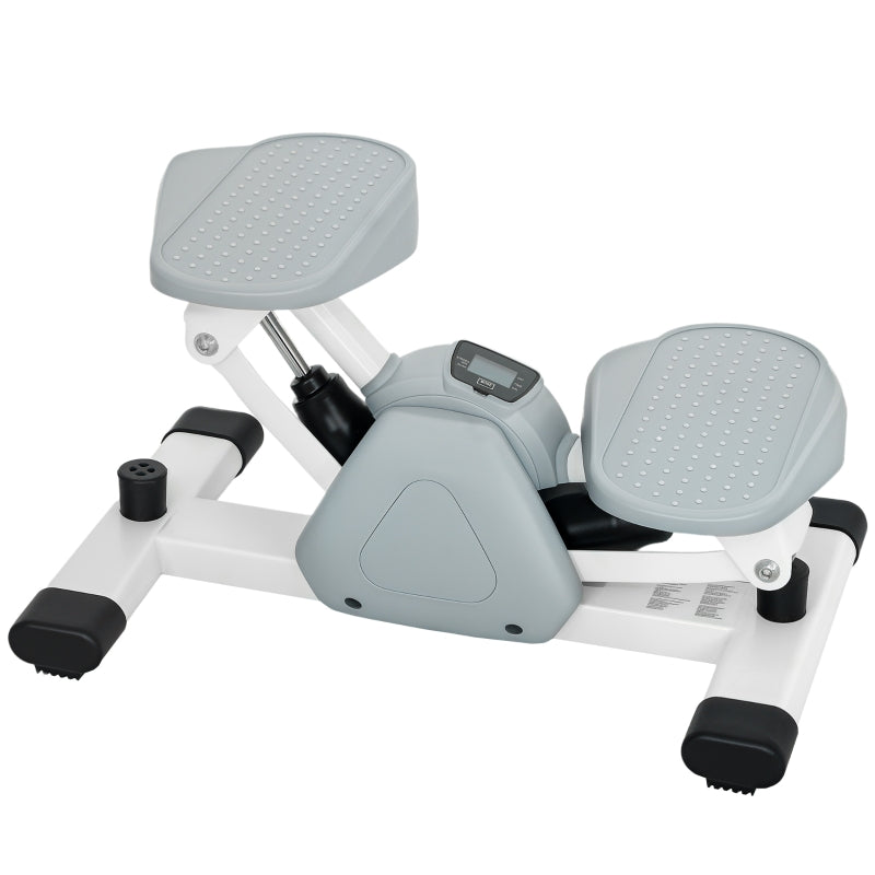 Mini Stepper with LCD Display, Non-Slip Pedals, 100 kg, Gray