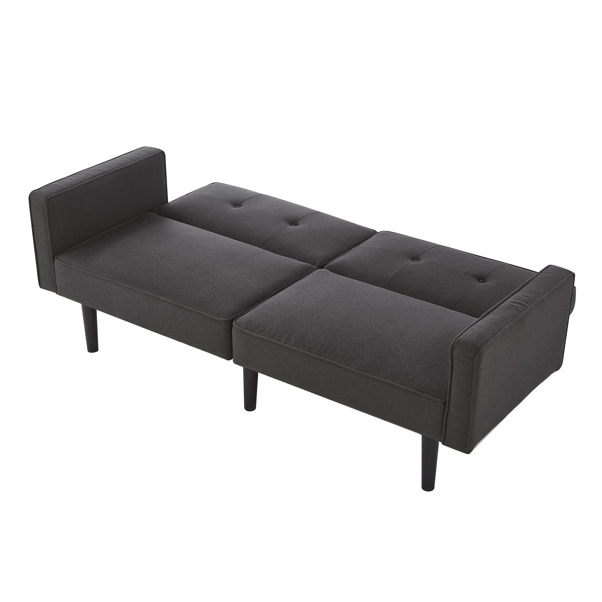 Sofa Bed, Multifunctional 2-in-1, Adjustable Backrests, Cotton Linen Fabric