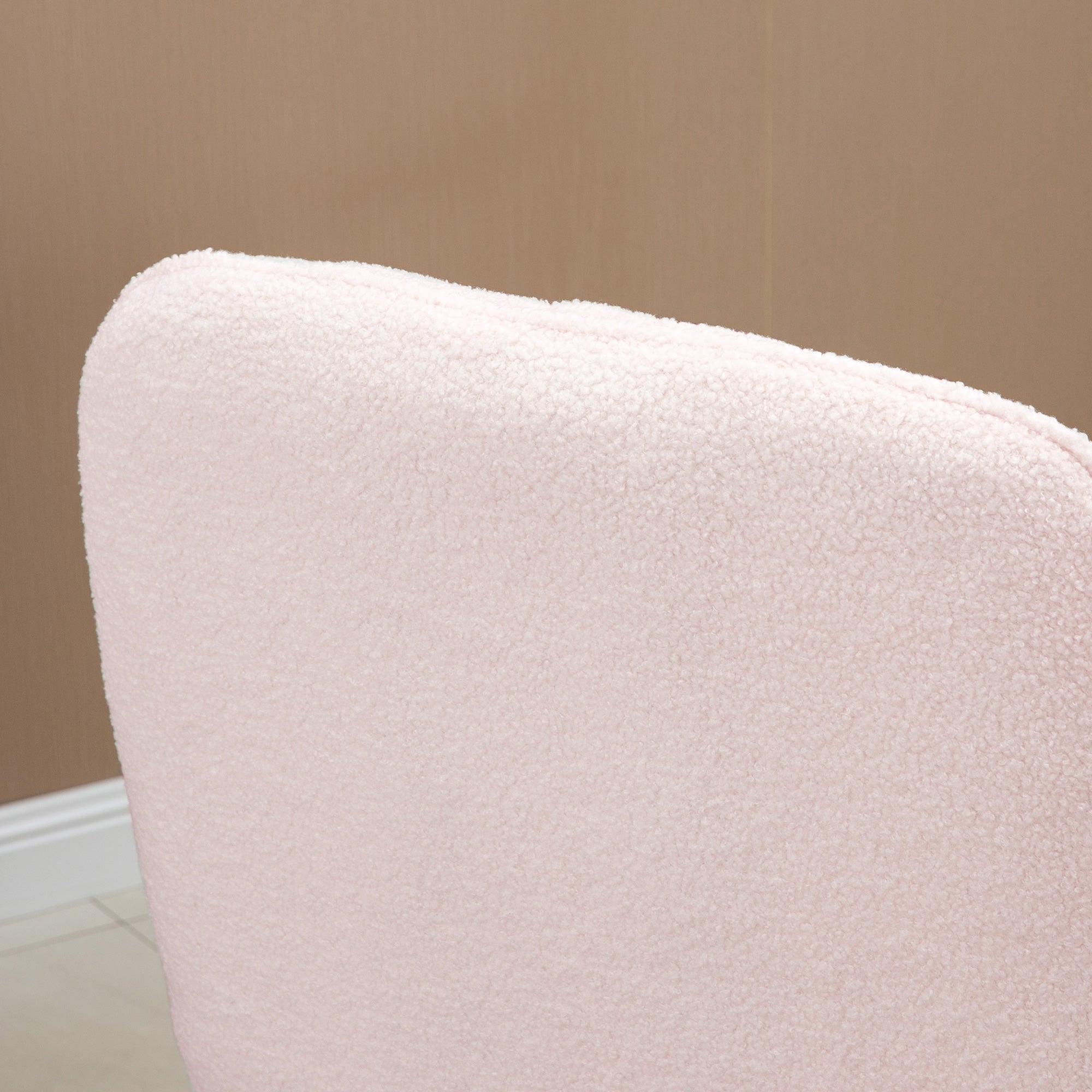 Rocking Chair Padded Relaxing Chair with Sherpa Fleece, Pink